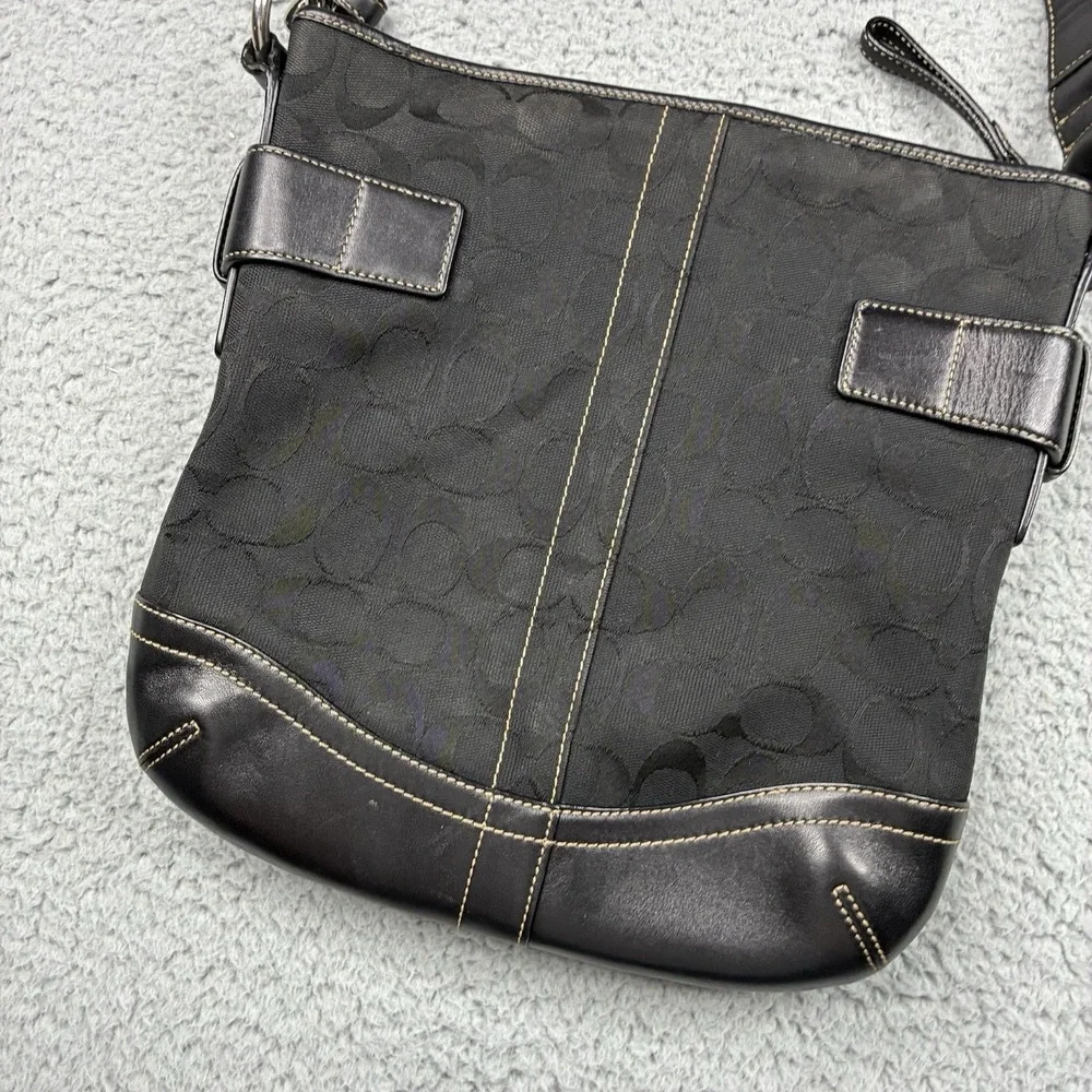 Vintage Coach Soho Signature Buckle 3574 Black Leather Crossbody Shoulder Bag